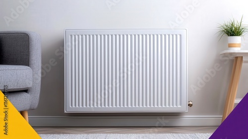 Wallpaper Mural A modern electric heater positioned in the corner of a stylish room. Torontodigital.ca