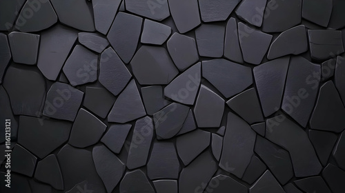 Fototapeta Naklejka Na Ścianę i Meble -  Dark Grey Stone Wall 3D Background