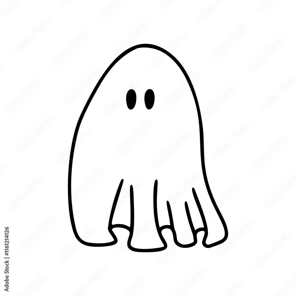 Clean black ghost silhouette vector, perfect for Halloween icons, spooky decor, or graphic illustrations Clean black ghost silhouette vector, perfect for Halloween icons, spooky decor, or graphic illustrations