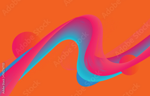 Dynamic Wavey Illusion with Vibrant Tones Background.eps