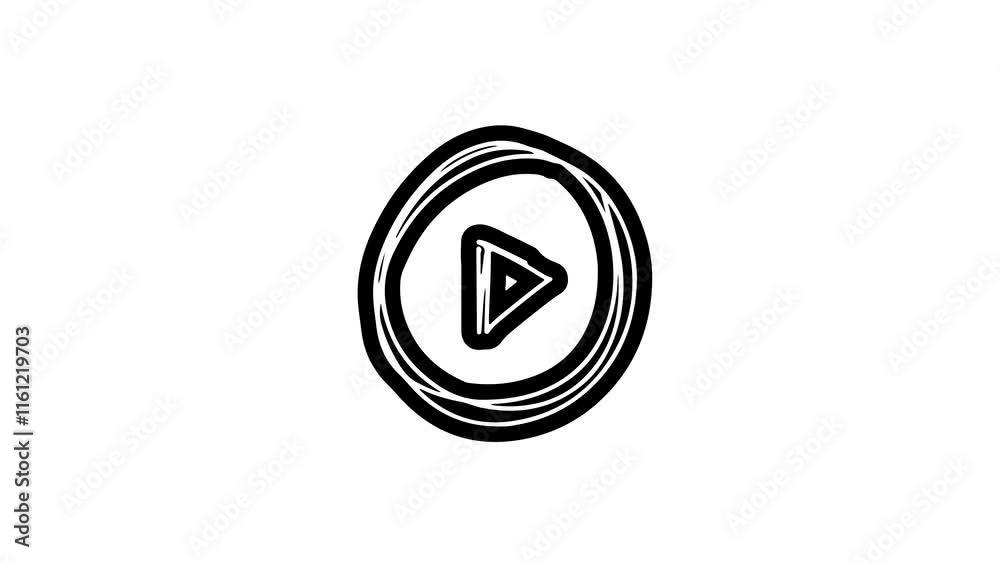 play sign word on white background video play sign word on white background video