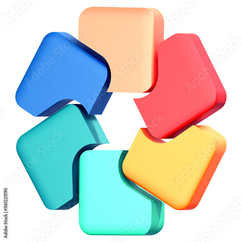 3D cubes graph chart