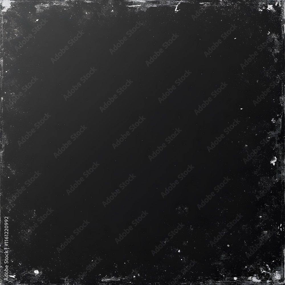 Fototapeta premium Distressed Vintage Black Background, Worn, Scratched, Faded Photo Texture with Deep Dust and Copy Space