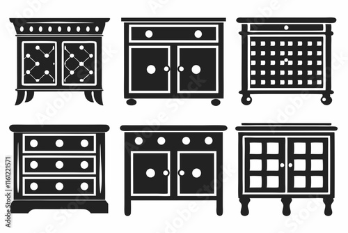 furniture icons set