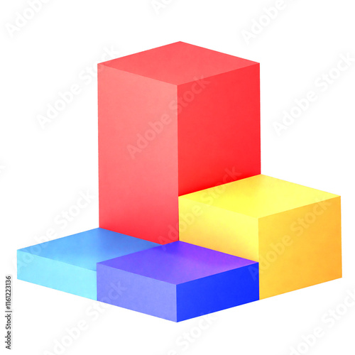 Infographic charts and diagram 3d icon