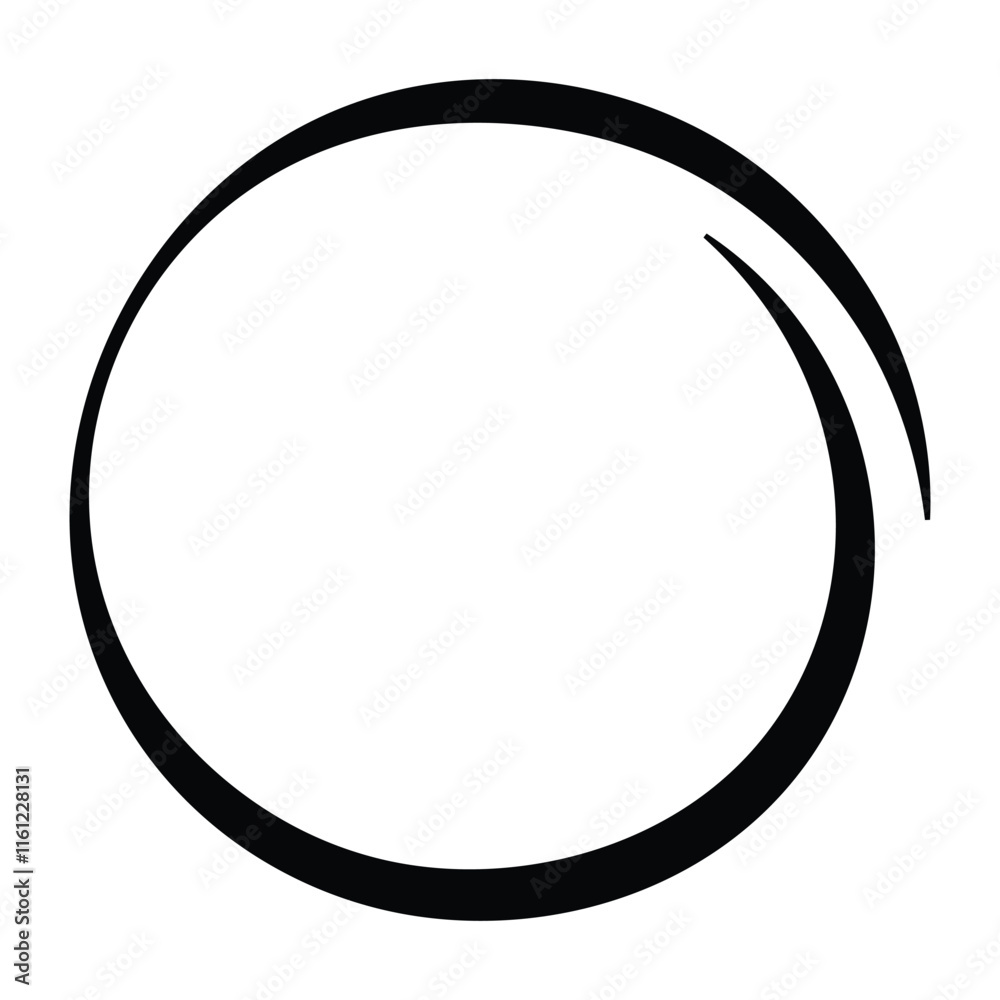 Hand drawn circle vector illustration. Doodle circle. Hand drawn circle line. Hand drawn circle vector illustration. Doodle circle. Hand drawn circle line.