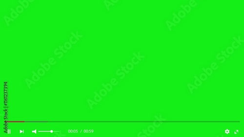 Video Player Interface with Progress Bar and Controls