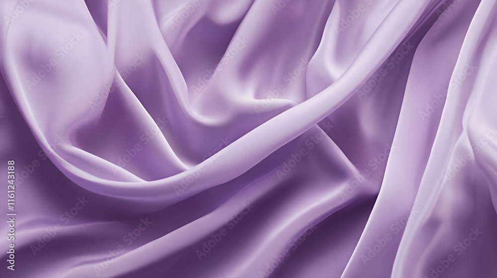 Obraz premium Draped Lavender Silk Fabric Shows Soft Texture