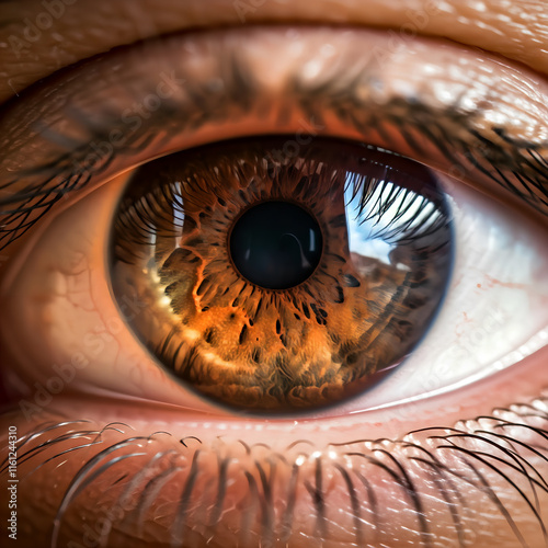 Hyper-Realistic Open Eye in Stunning Detail photo