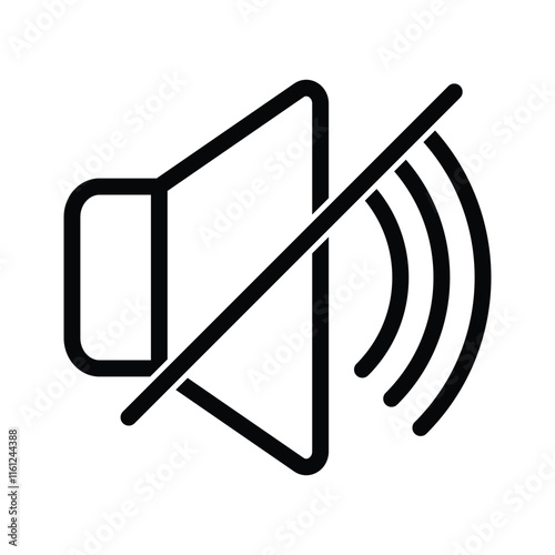 Mute icon. Sound off icon. Speaker mute icon. Vector illustration. Eps 10