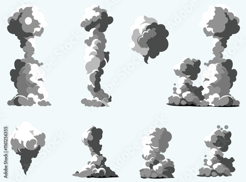 Bomb explosion smoke
