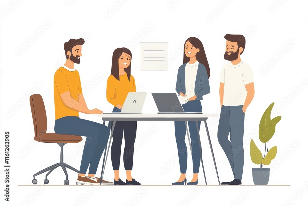 business people working together, Generative AI business people working together, Generative AI