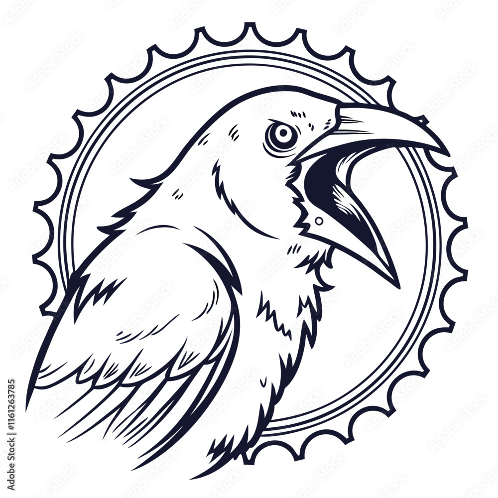 Fototapeta premium eagle head isolated on white