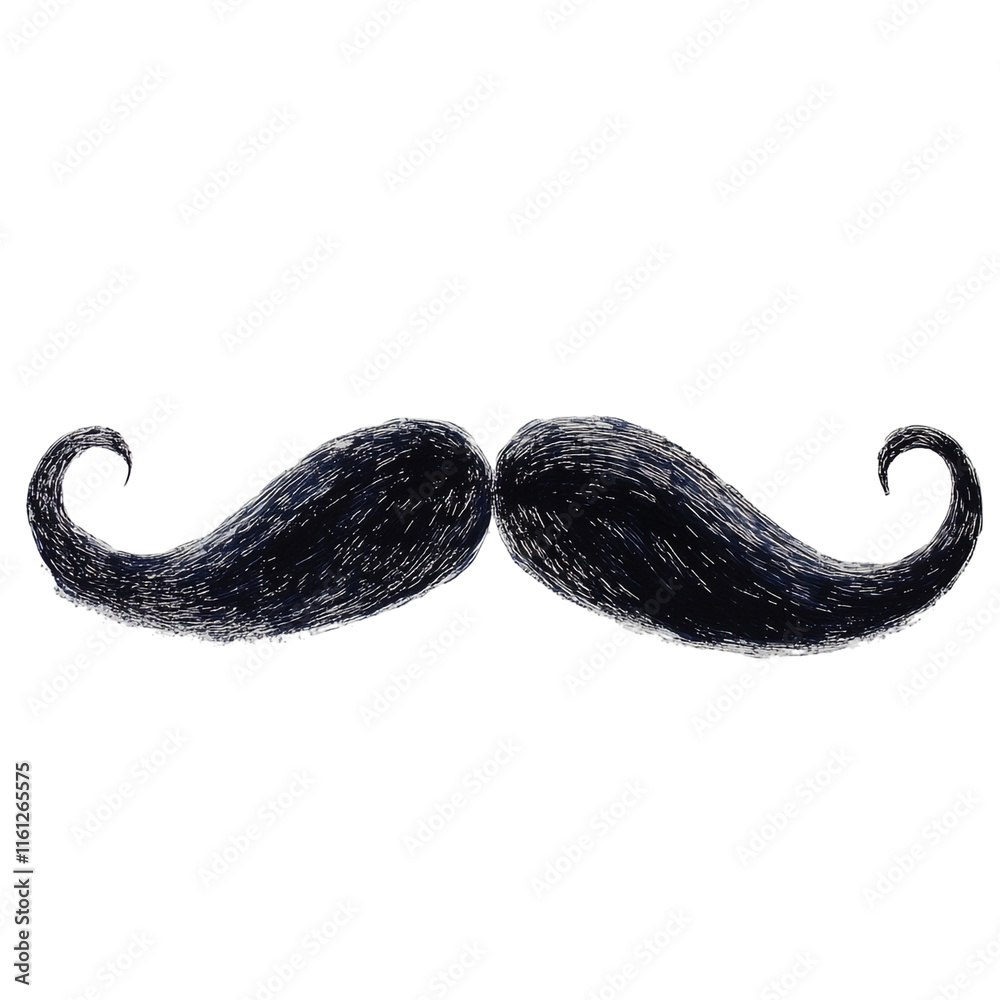 A dashing, hand-drawn illustration of a magnificent handlebar mustache, dark and detailed, against a stark black background. A dashing, hand-drawn illustration of a magnificent handlebar mustache, dark and detailed, against a stark black background.
