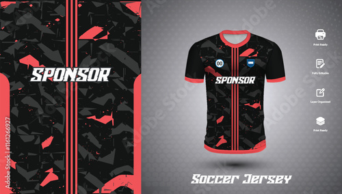 Soccer jersey design for sublimation or football jersey design
