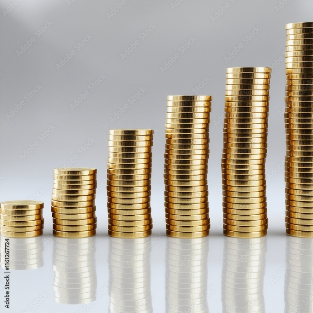 Piles money gold coins of gleaming with isolated against transparent background. Banking and financial concept
Piles money gold coins of gleaming with isolated against transparent background. Banking and financial concept