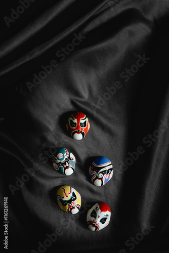 Beijing opera masks made of clay