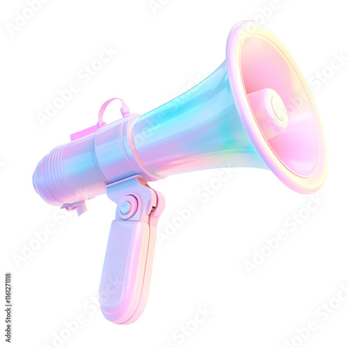 Pastel Megaphone: A Colorful Announcement
