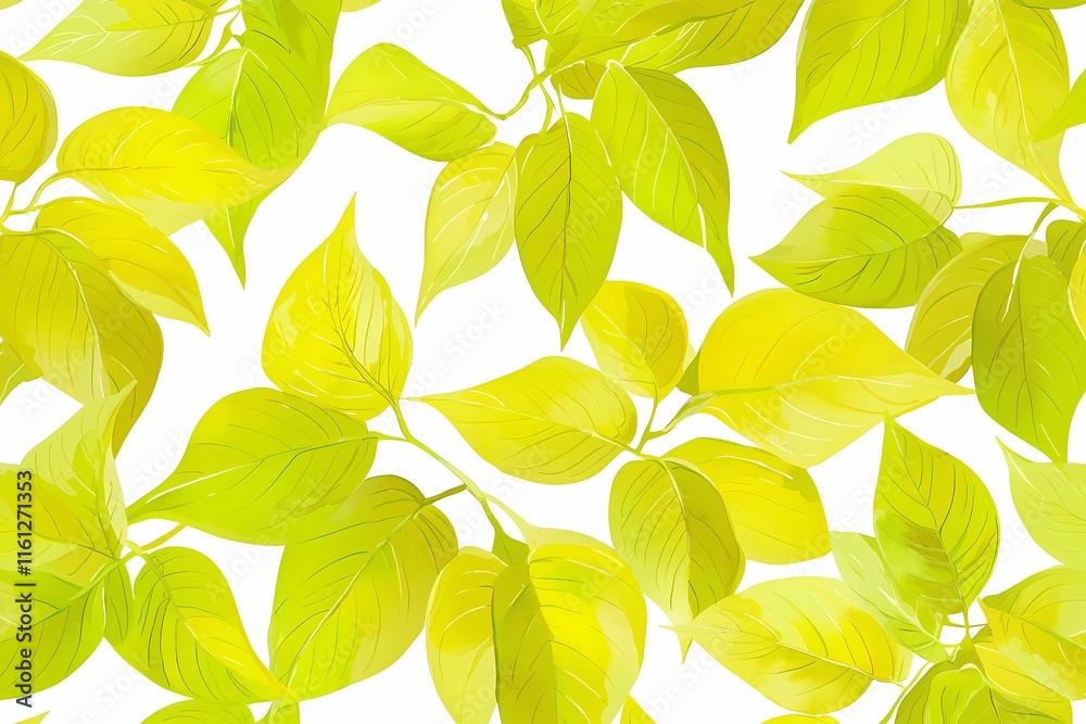 Obraz premium Vibrant Yellow Leaves Background for Fresh and Natural Design