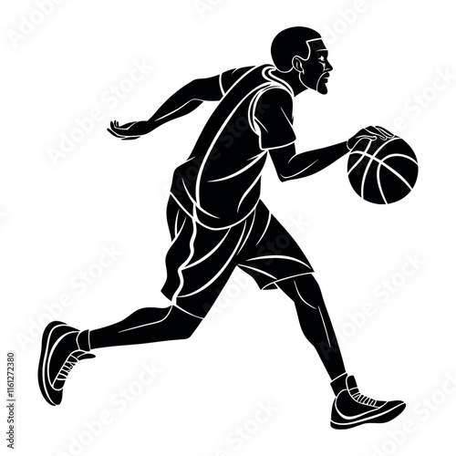 Basketball Player In Action Shilaoutte 