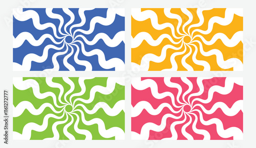 A vector illustration of an Swirl Pattern. Sun Burst Background. Abstract Retro Line Patterns groovy hippie background