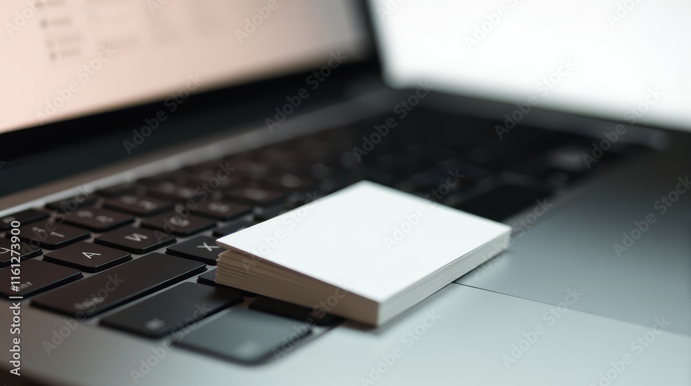 A sleek credit card rests on a laptop keyboard, symbolizing digital finance and modern technology A sleek credit card rests on a laptop keyboard, symbolizing digital finance and modern technology