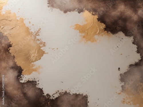 Textured abstract background with earthy brown and gold tones photo