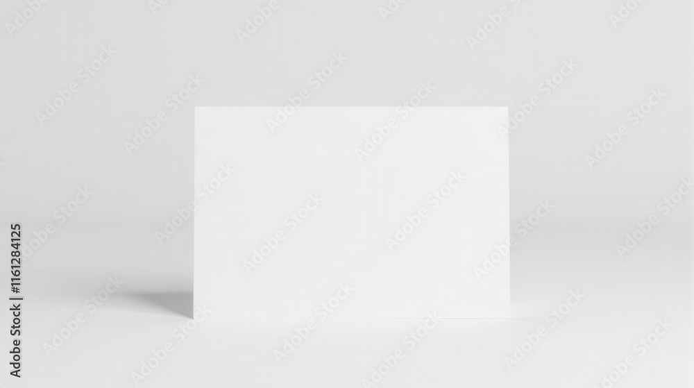 Blank white tent card standing on a minimalist surface, perfect for branding, presentations, or custom design uses Blank white tent card standing on a minimalist surface, perfect for branding, presentations, or custom design uses