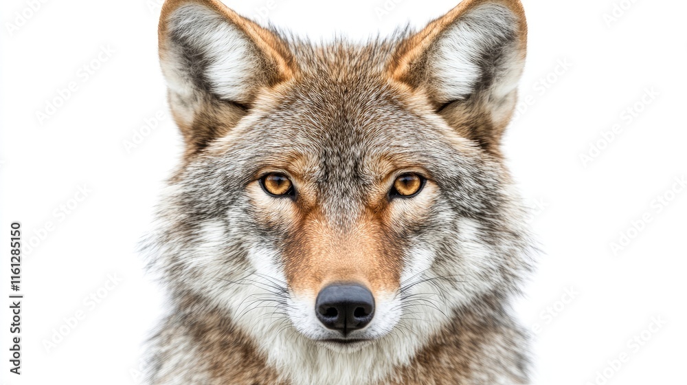 A close-up of a coyote's face, showcasing its sharp features and intense gaze. A close-up of a coyote's face, showcasing its sharp features and intense gaze.