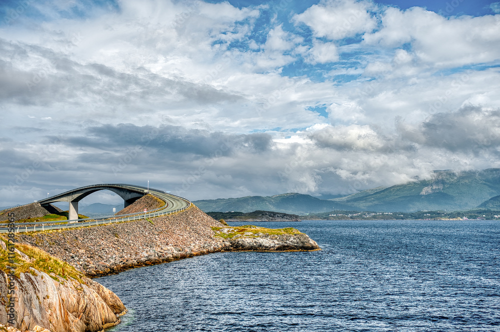 Fototapeta premium Hustadvika is a municipality in More og Romsdal county, Norway. It is located in the traditional districts of Nordmore and Romsdal.