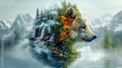 Wolfs Head, a surreal landscape amalgamation