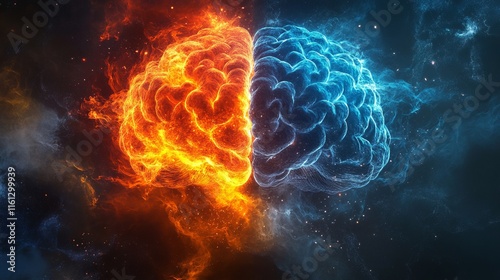 Fiery  Icy Brain Opposites Unite
