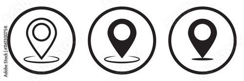 Location icon. Map pin icon