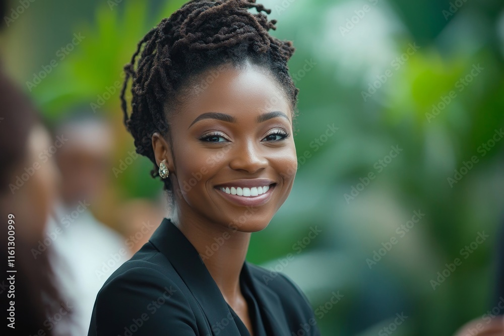 Presentation, success or applause of business people in a meeting for sales growth, goals or deal. Partnership, collaboration or happy black woman with smile or praise for a manager in, Generative AI Presentation, success or applause of business people in a meeting for sales growth, goals or deal. Partnership, collaboration or happy black woman with smile or praise for a manager in, Generative AI