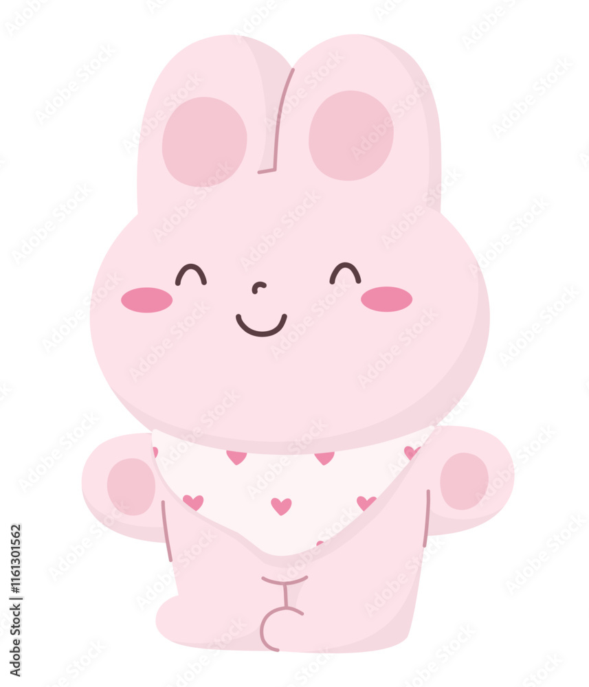 Cute Easter bunny. Rabbit character. Cute Easter bunny. Rabbit character.