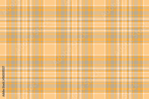 Britain tartan textile plaid, spanish background texture pattern. Teenager seamless vector check fabric in pastel and orange colors.