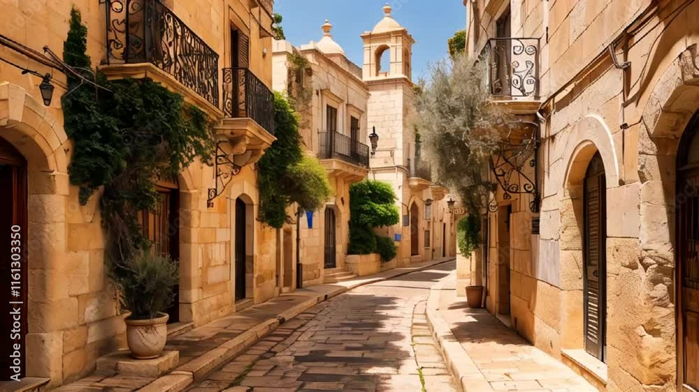 Amazing street empty old city jaffa israel sunny day
Amazing street empty old city jaffa israel sunny day