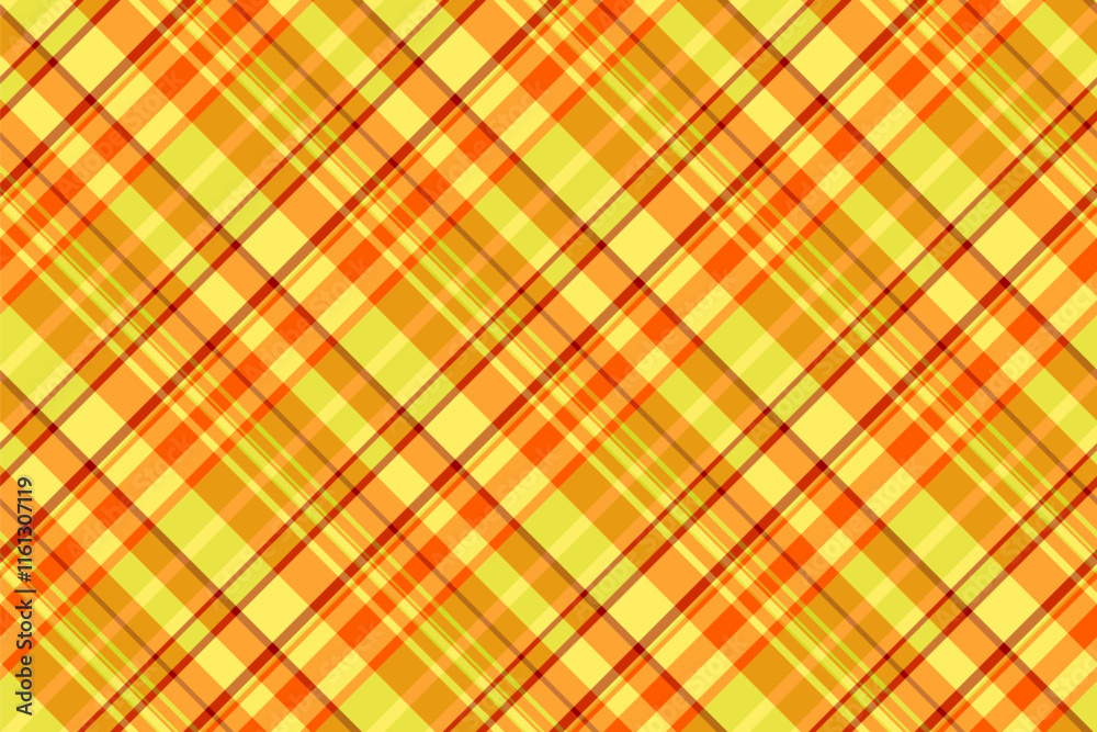 Material fabric background seamless, tiny pattern texture plaid. Kid textile vector tartan check in orange and yellow colors. Material fabric background seamless, tiny pattern texture plaid. Kid textile vector tartan check in orange and yellow colors.