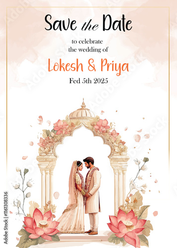 Modern Wedding Invitation card design