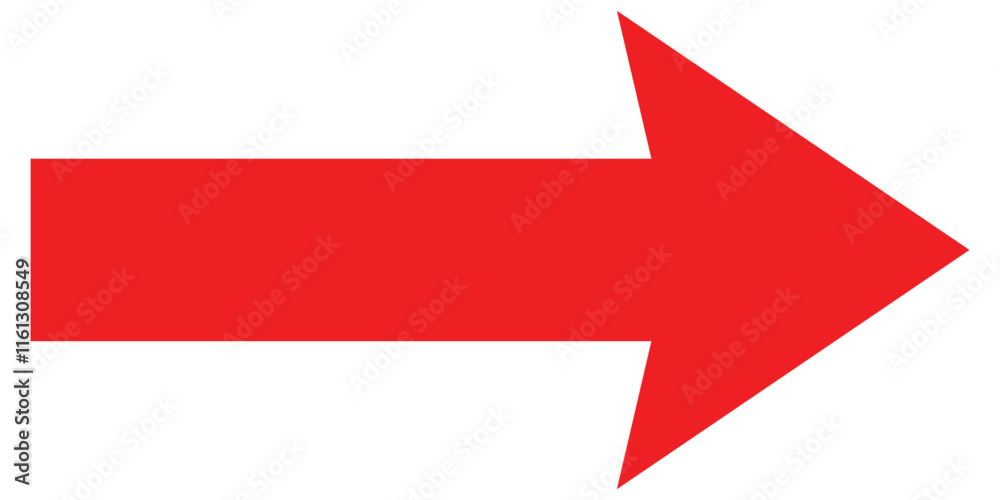 Long arrows icon. Vector trendy red long arrows left and right in flat style. Replaceable vector design. Red long arrow icon. Long arrows icon. Vector trendy red long arrows left and right in flat style. Replaceable vector design. Red long arrow icon.