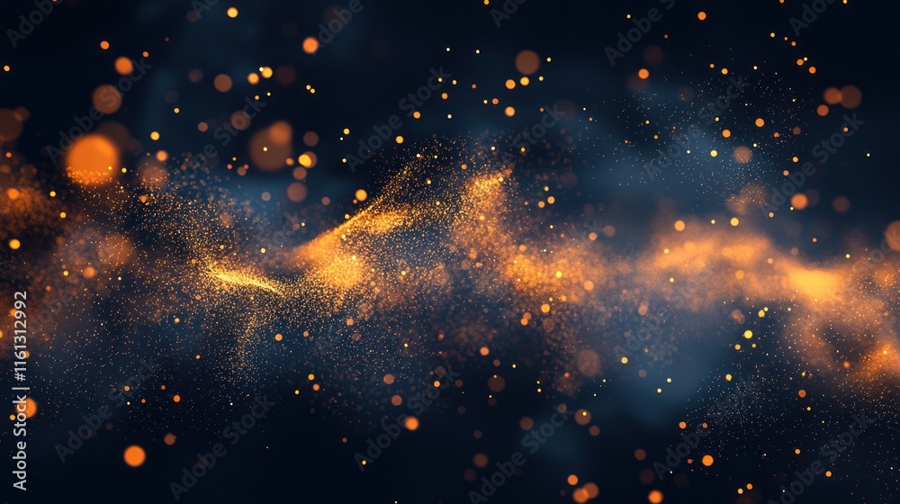 Abstract Gold Dust and Nebula in Deep Space Abstract Gold Dust and Nebula in Deep Space