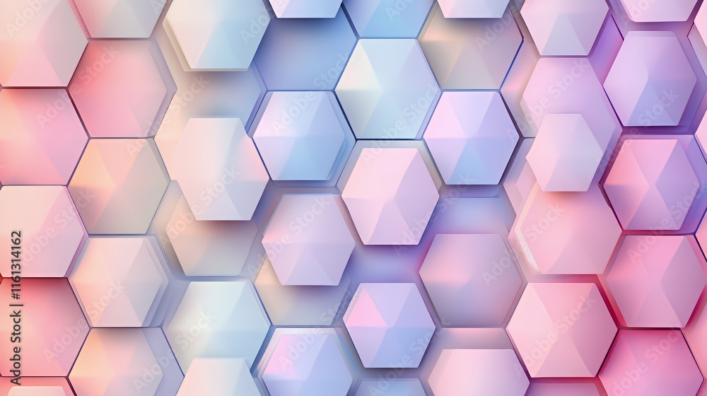 Abstract Pastel Hexagon Geometric Pattern Background Abstract Pastel Hexagon Geometric Pattern Background