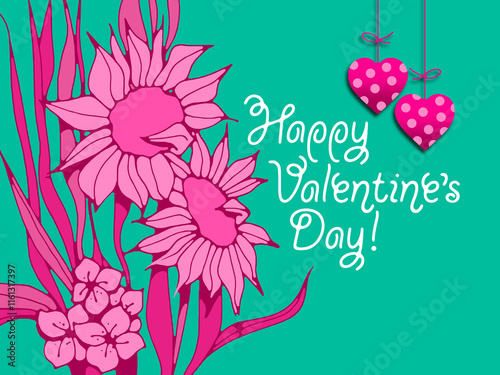 Graphic design depicting Happy Valentine's Day