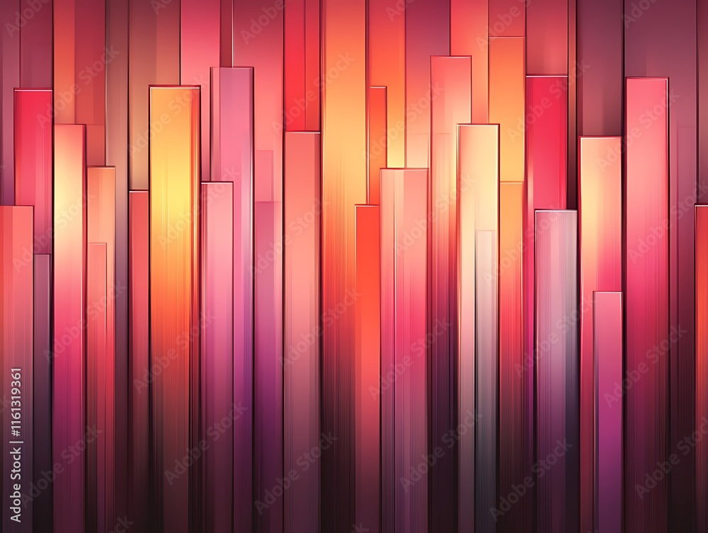 Fototapeta premium Abstract Red Orange Vertical Stripes Design