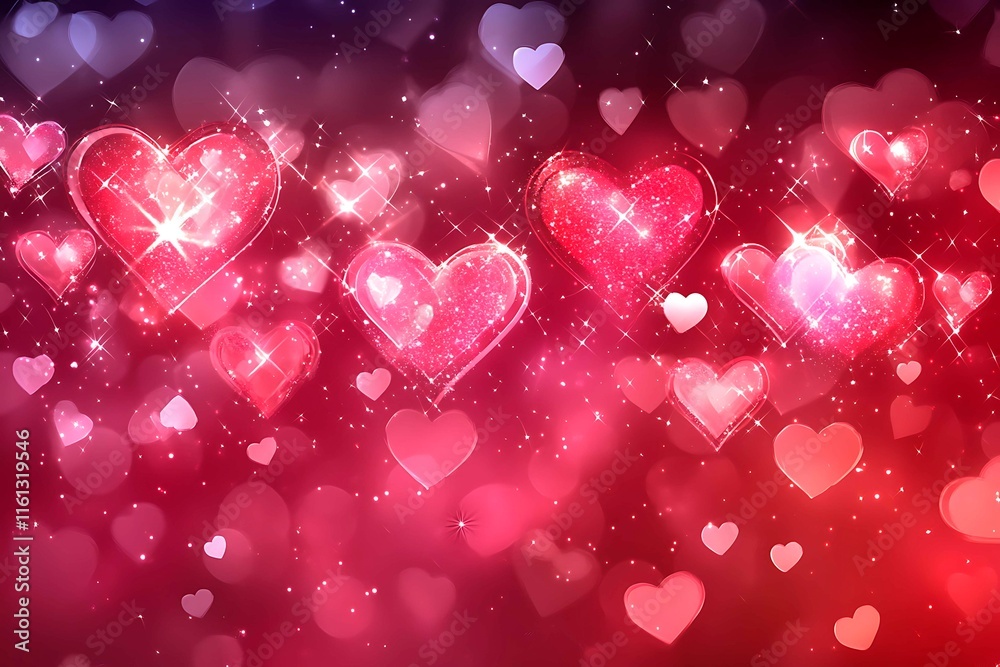 An abstract Valentine's Day background filled with swirling hearts in vibrant reds and pinks, evoking love and romance in a dreamy design. An abstract Valentine's Day background filled with swirling hearts in vibrant reds and pinks, evoking love and romance in a dreamy design.