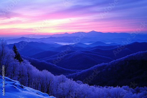 Blue Ridge Mountains In Winter