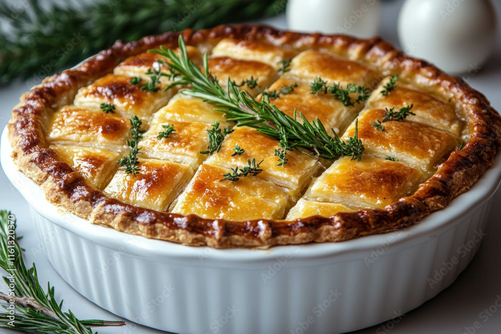 Chicken Pot Pie Isolated
