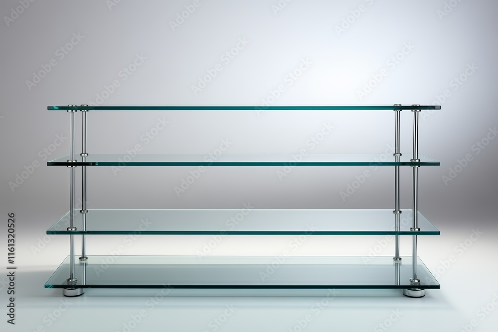 Sleek glass shelf unit with modern design, ideal for elegant display and organization in contemporary spaces. Sleek glass shelf unit with modern design, ideal for elegant display and organization in contemporary spaces.