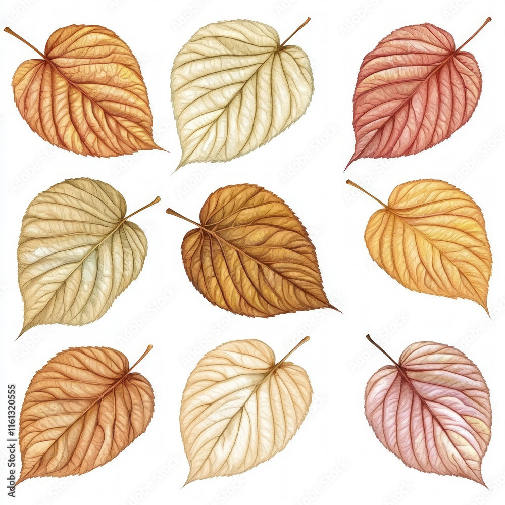 Falling Leaves Isolated Falling Leaves Isolated
