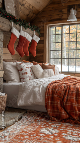 whimsical bedroom scene wit...